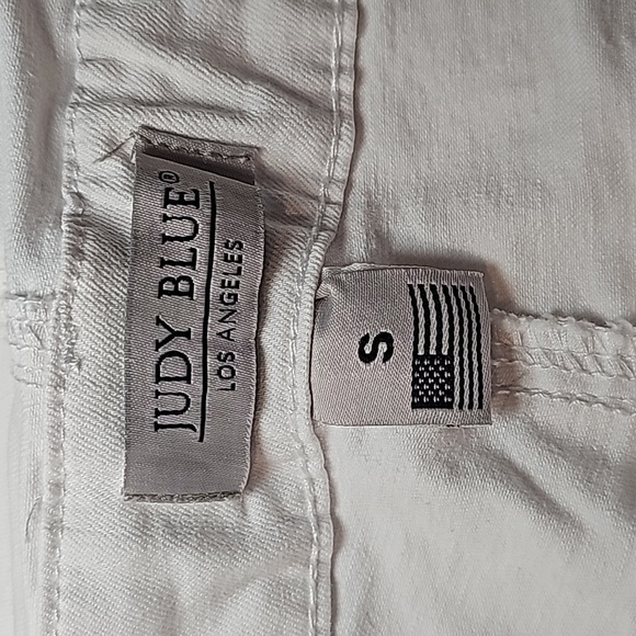 Judy Blue Overalls Coverall Bib Denim Jeans Adjustable Distressed Hem White S - Picture 5 of 13